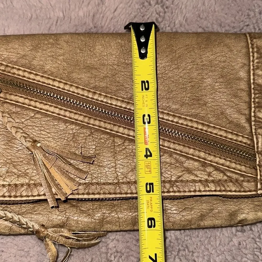 Tan Zippered Clutch by Converse